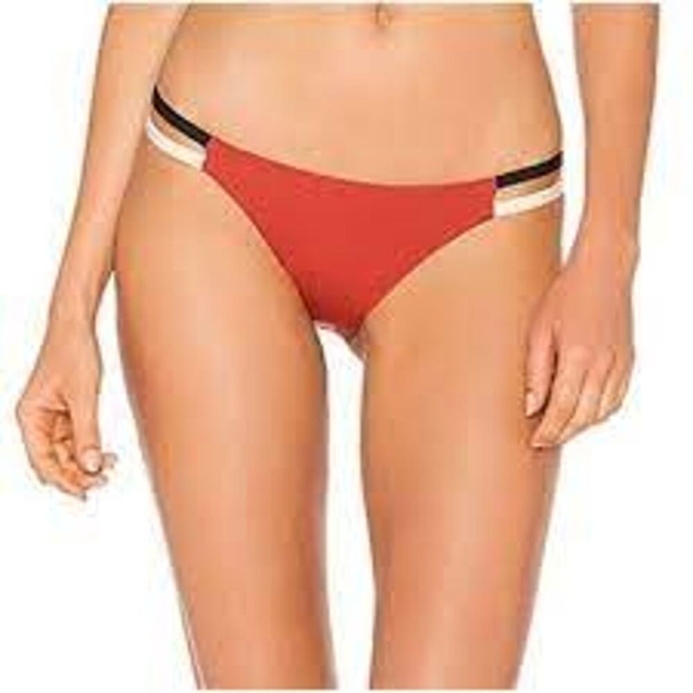 NEW! Tavik Bikini Bottoms Vine Swim Bottom Color Block Rust - L
